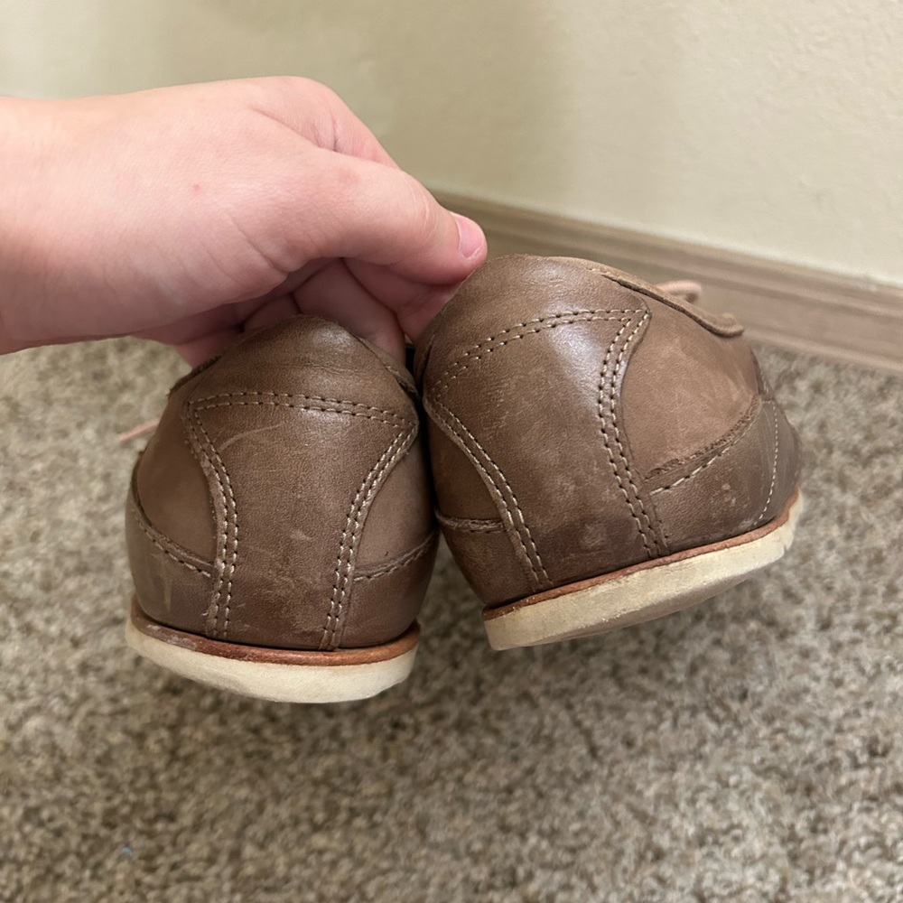 Chaco Women's Harper Casual Lace Shoes Soft Nubuck Caribou Leather Size 10 Brown - Picture 10 of 13